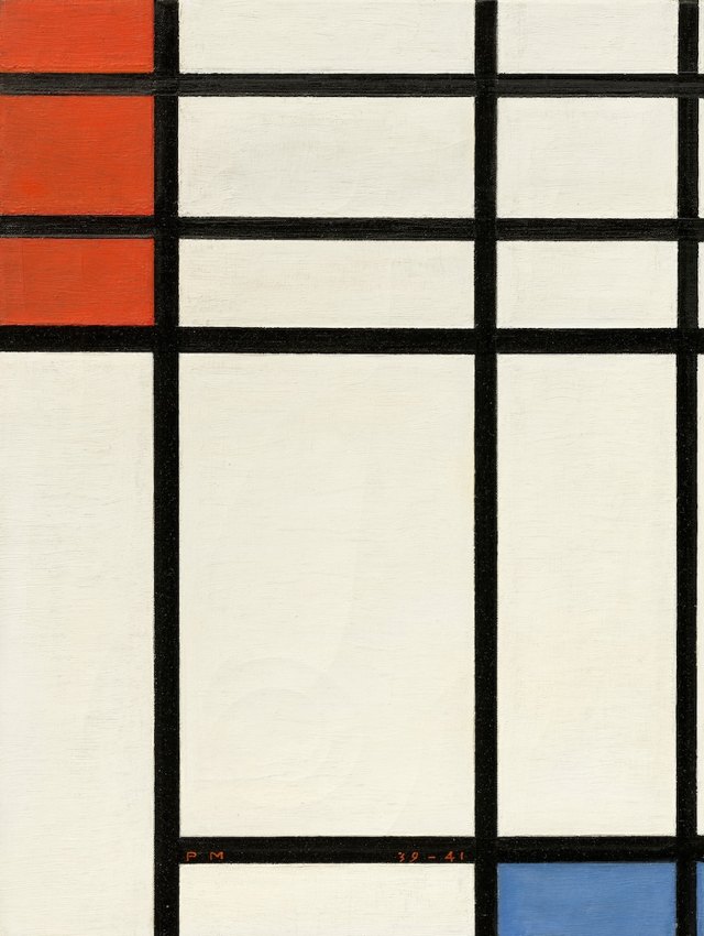 Composition with Red and Blue